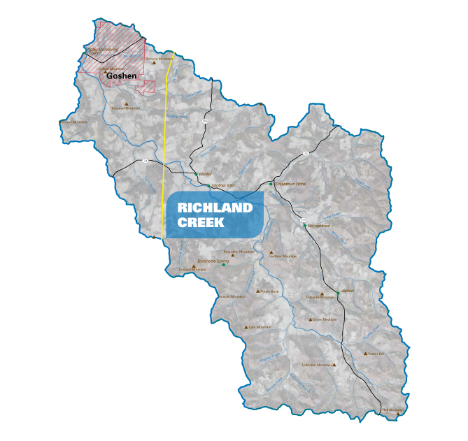 Richland Creek Watershed Map