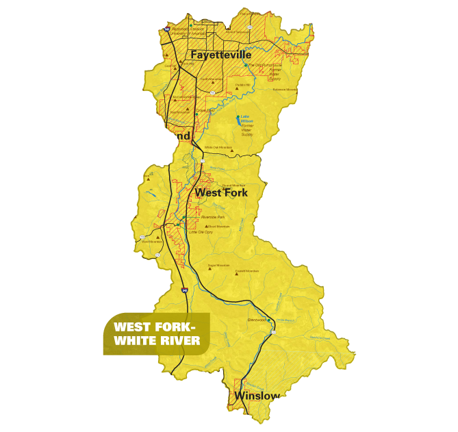 West Fork Watershed Map