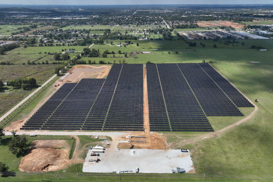 Aerial view of the Solar Park project